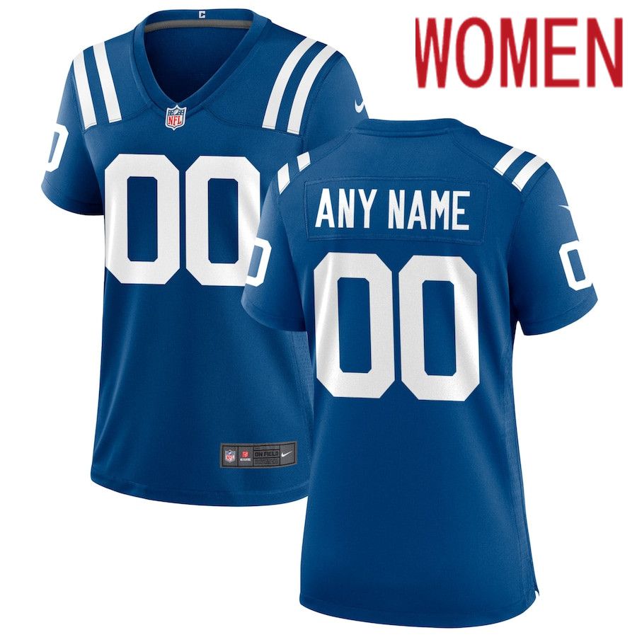 Cheap Women Indianapolis Colts Royal Nike Custom Game NFL Jersey